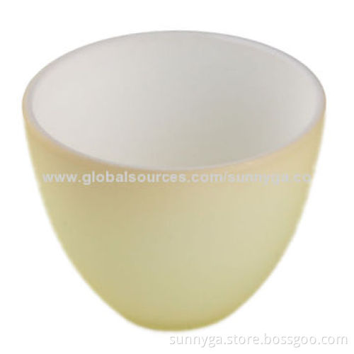 6oz Jar-shaped Glass Candle Holder, Cloudy Color Painted Finish